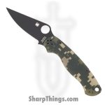 Spyderco - SC81GPCMOBK2 - ParaMilitary 2 - Folding Knife - S45VN Coated Clip Point - G10/Digital Camo - Green