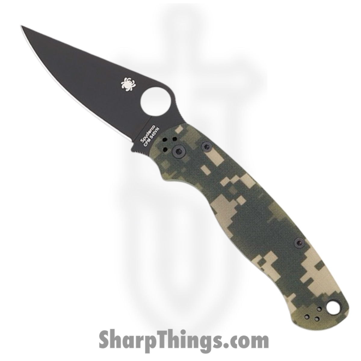 f676b26a-4e45-4d20-8518-83b3a109a65a_SC81GPCMOBK2_1.jpg Spyderco - SC81GPCMOBK2 - ParaMilitary 2 - Folding Knife - S45VN Coated Clip Point - G10/Digital Camo - Green - Image 1