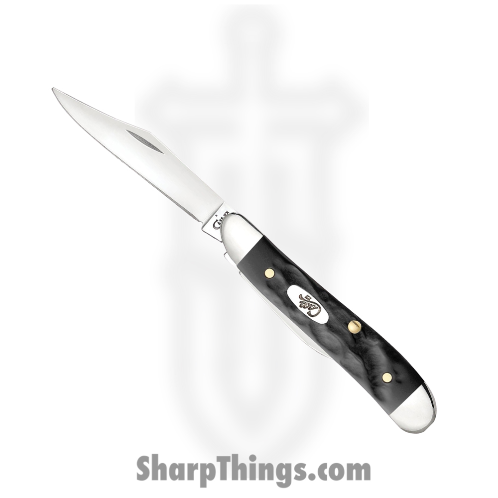 f687ae50-35ff-4a7c-b158-27761b994362_CA18225_1.jpg Case Cutlery - CA18225 - Peanut - Folding Knife - Tru-Sharp Surgical Stainless Steel Mirror Polished Multi - Rough Black® - Black - Image 1