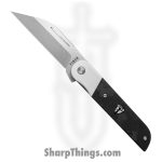 Finch Knife Co. - RP110 - Reciprocity - Folding Knife - 154CM Two Tone Wharncliffe - Shredded Carbon Fiber - Black