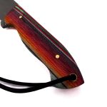JRs Knives - LaborerMxDs - Laborer - Fixed Blade Knife - 1095 HC Coated Drop Point - Micarta - Dark Mexican Blanket