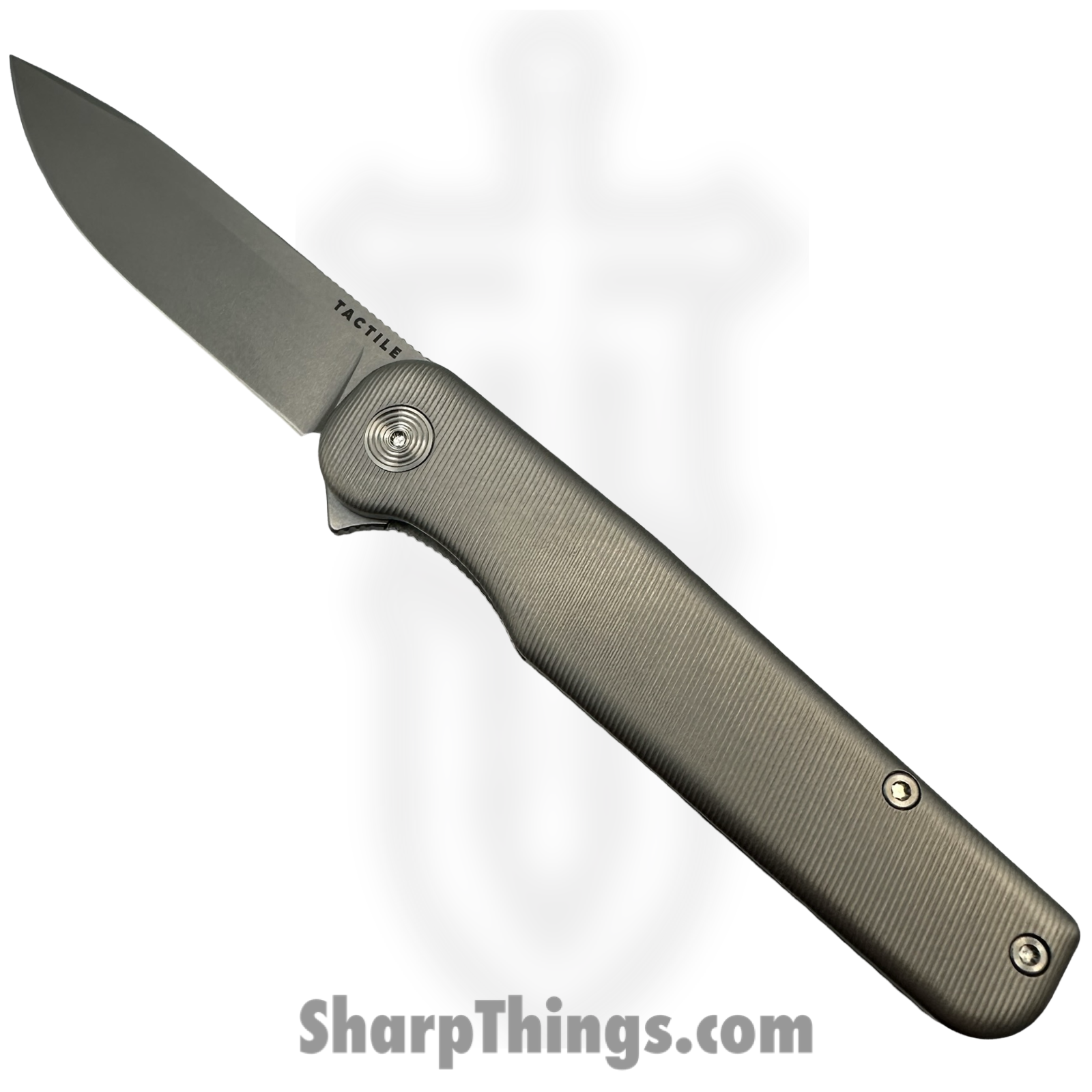f737bce2-a8ca-47ff-89b5-f2b431a29ad6_20-RW-MC01-TT01_1.png Tactile Knife Co. - 20-RW-MC01-TT01 - Rockwall Flipper - Folding Knife - Magnacut Stonewash Drop Point - Milled Titanium - Silver - Image 1