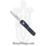 Microtech - 148-4 - UTX-70 - OTF Auto - Elmax, M390, 204P Satin Drop Point - 6061-T6 Aluminum - Black