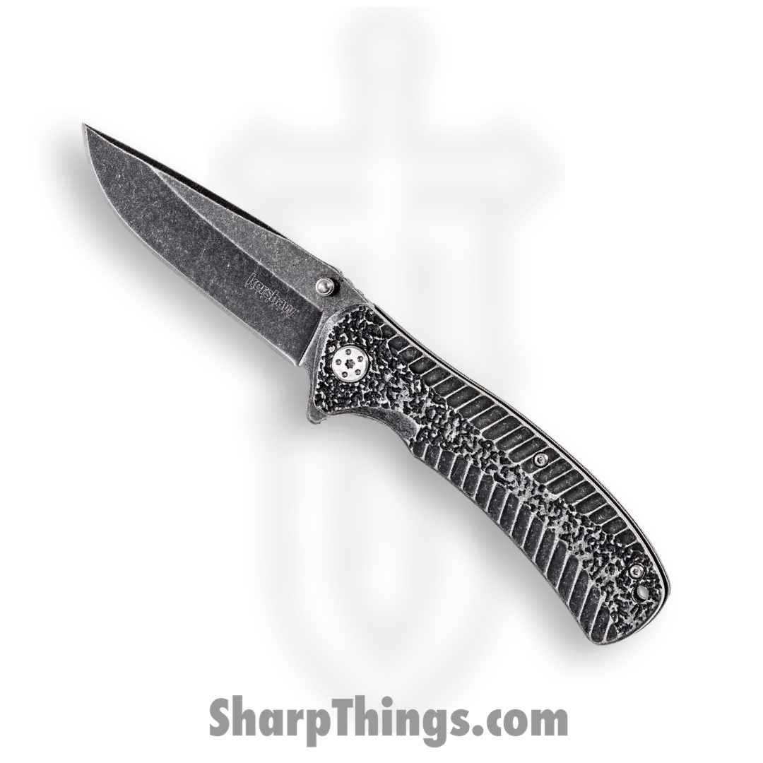 f7480cfe-df37-47d2-90ba-58f82836c70b_1301BW_1.jpg Kershaw - 1301BW - Starter - Folding Knife - 4Cr14 Black-oxide BlackWash™ coated Drop Point - Stainless Steel - BlackWash™ - Image 1