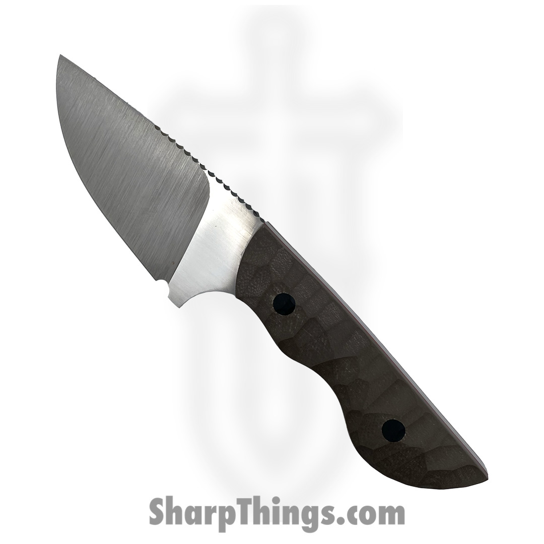 f7618eb5-dd19-4ff4-9a96-c16d0636816c_CBSamSARoc_1.jpg Cave Blades - CBSamSARoc - Samaritan - Fixed Blade Knife - 154cm Satin Drop Point - Rock pattern G10 - Brown - Image 1
