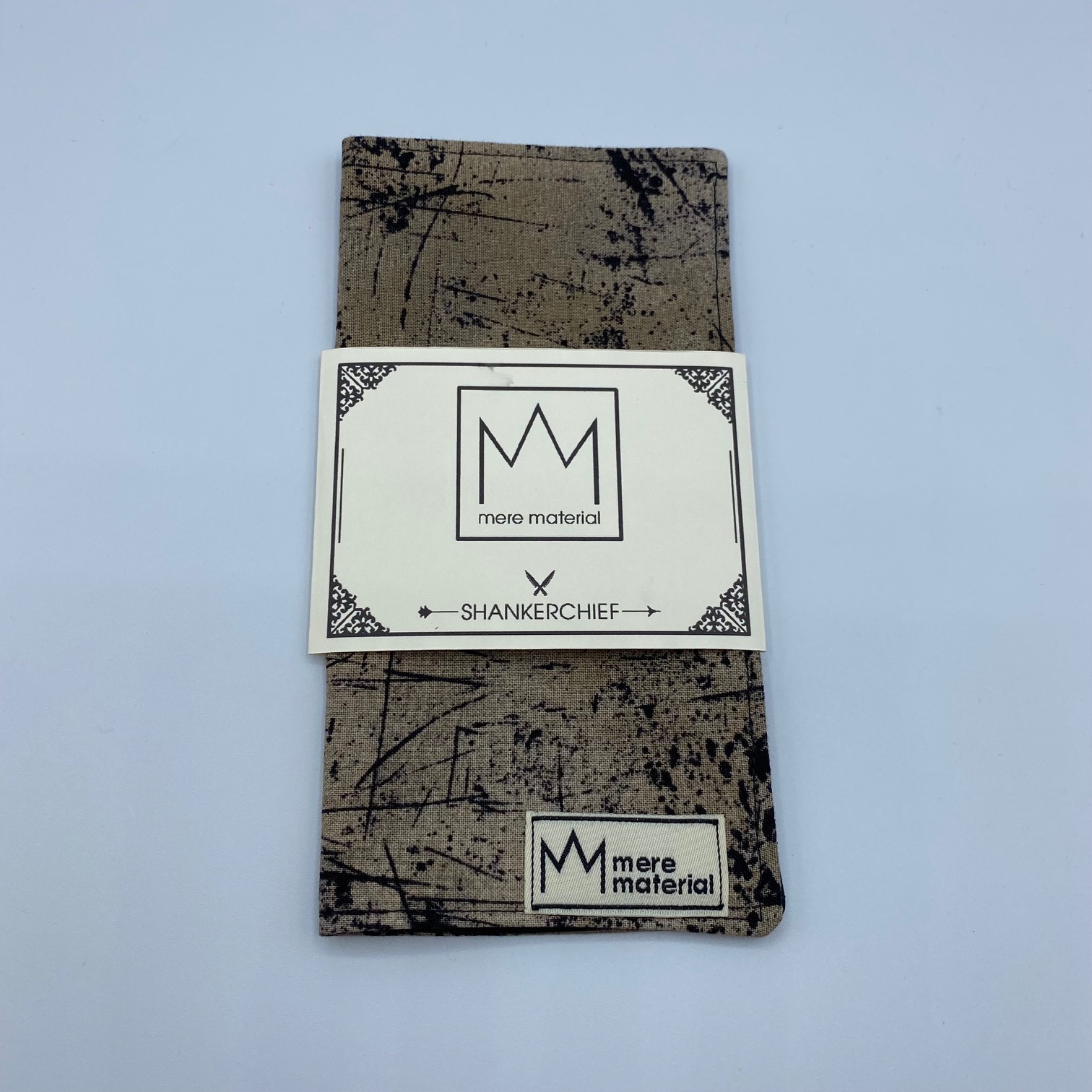 f79816a8-07e2-40ac-bc3e-3891af147e96_MM0014_1.jpg Mere Material Shankerchief - MM0014 - Handmade Handkerchief - Grungy Splatter - Image 1