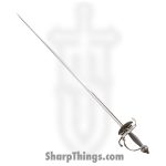 Cold Steel - CS88FCR - Cavalier Rapier - Fixed Blade Knife - 1055 Polished - Wire Wrapped - Silver