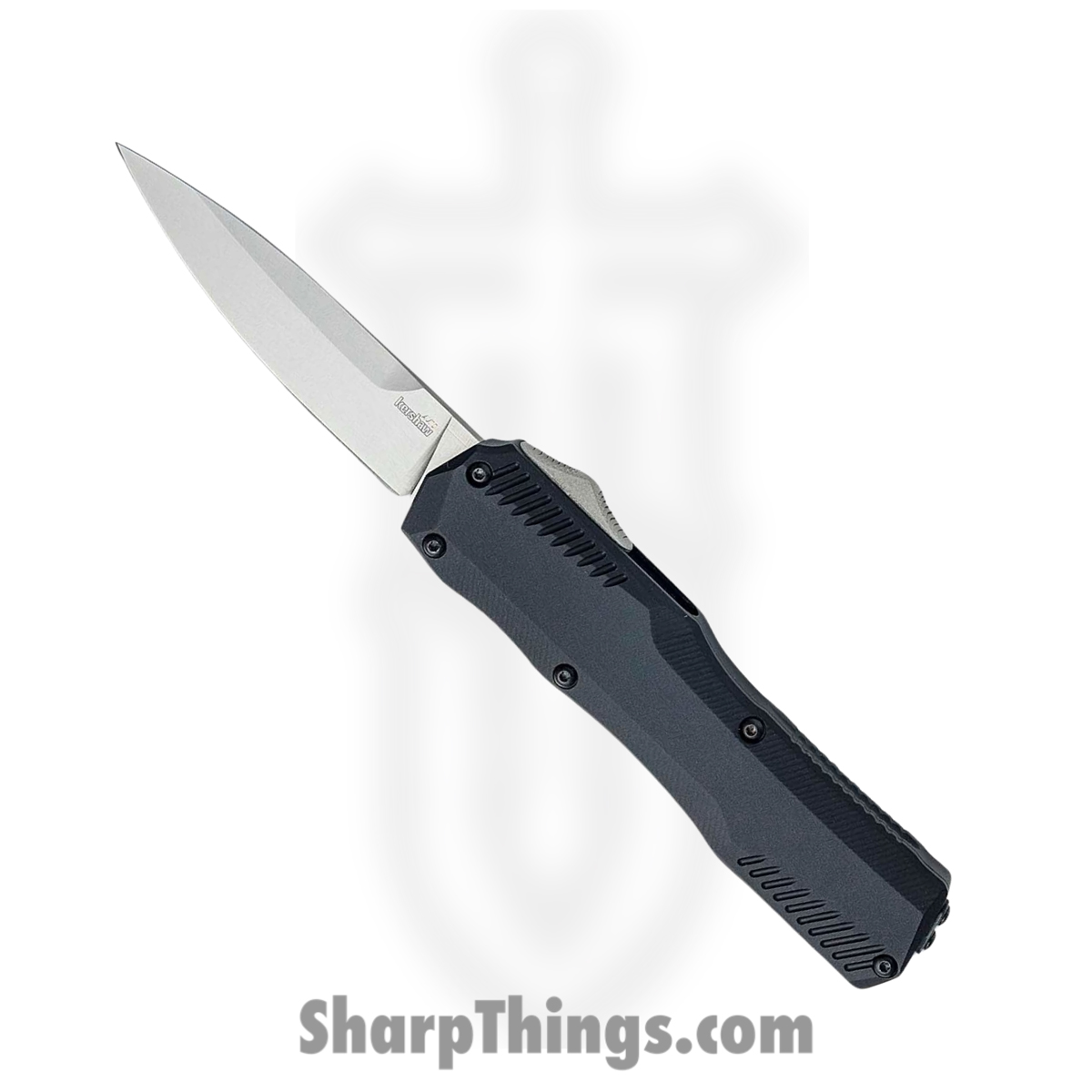 f7e4b1a9-302c-44b1-8f50-260185534827_KS9000_1.jpg Kershaw - 9000 - Diskin Livewire - OTF Auto - MagnaCut Stonewash Spear Point - 6061-T6 Aluminum - Black - Image 1