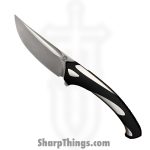 Poikilo Blade - Orca-S - Orca "Killer Whale" - Folding Knife - Bohler M398 Stonewash Drop Point - Titanium - Black/White