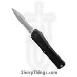 Microtech - 1142-11 - Combat Troodon Gen III P/S - OTF Auto - M390MK Stonewash Dagger - Aluminum - Black