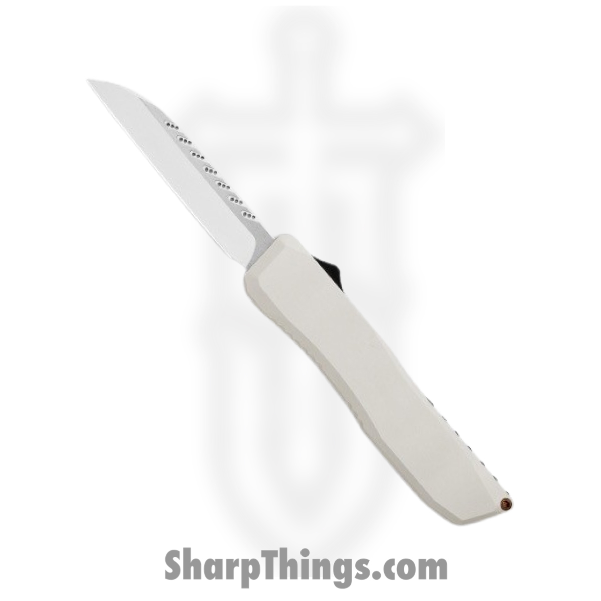 f81ededc-0a89-44b5-b7c1-482abf6f69cd_EOS118_1.jpg EOS - EOS118 - Harpoon - OTF Auto - CPM 20CV Satin Sheepsfoot - Aluminum - White - Image 1