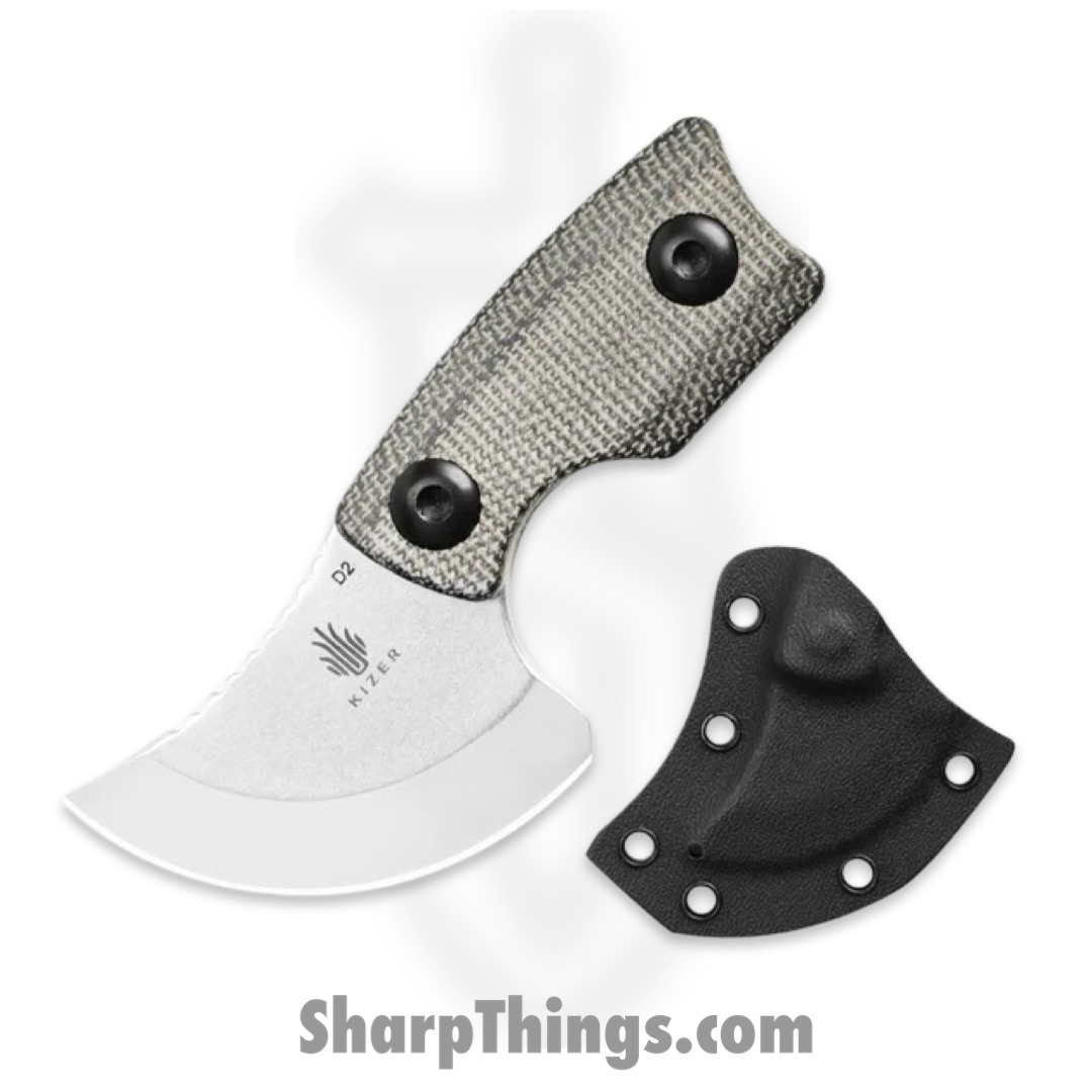 f85285ab-19e9-48ff-ac4d-a4466effcea0_KI1051A1_1.jpg Kizer Cutlery - KI1051A1 - Rocker - Fixed Blade Knife - D2 Satin - Micarta - Black - Image 1