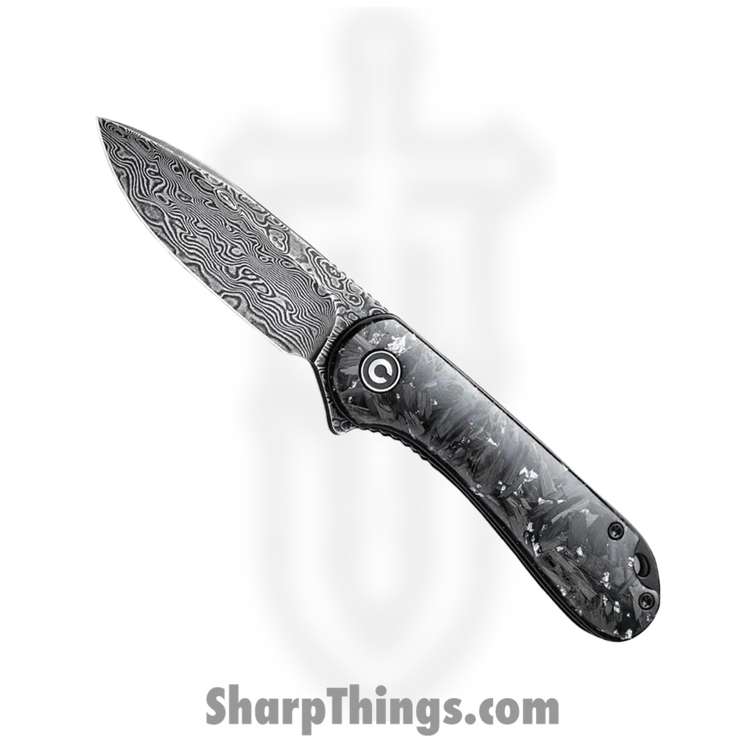 f85e1dd7-2388-4958-8fe5-2f688ffc1dc5_CIVC907CDS2_1.jpg Civivi - CIVC907CDS2 - Elementum Flipper Knife - Damascus Carbon Fiber - Contoured Silver - Image 1