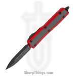 Microtech - 206-1RDCFIS - Makora 2021 Signature Series - OTF Auto - Elmax, M390, 204P Coated Dagger - Aluminum/CF Inlay - Red/Black