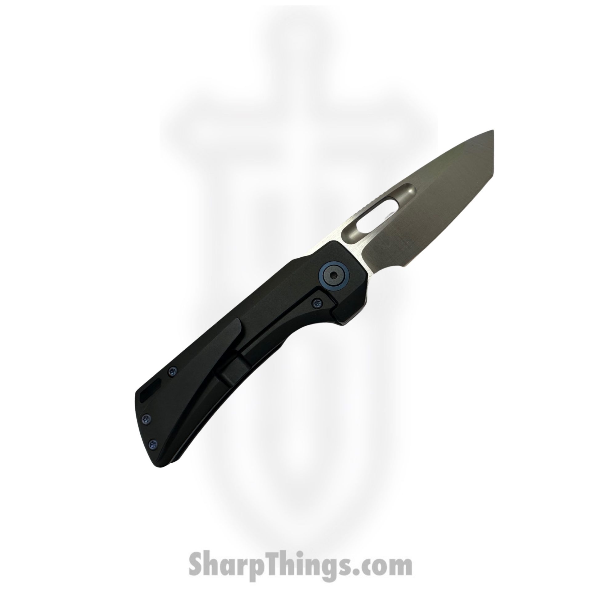 f89b0dd2-2605-4da5-afb5-7045d1314565_EMPNymT2ShBl_1.jpeg EMPEDC - EMPNymT2ShBl - Nymble T2 - Folding Knife - Satin Elmax Tanto - Titanium Speedholes - Blue - Image 1
