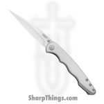 CRKT - 7016 - Flat Out - Assisted Open Knife - 8Cr13MoV Satin Wharncliffe - Steel - Silver
