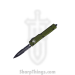 Microtech - 147-2OD - UTX-70 - OTF Auto - Elmax, M390, 204P Coated Dagger - 6061-T6 Aluminum - Black
