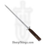 Shun - TDM0790 - Premier 9" Honing Steel - Stainless Satin - Pakkawood - Brown