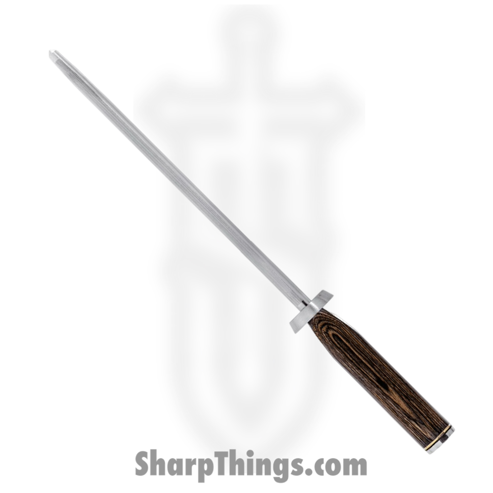 f95bb79d-39aa-4c1c-9659-70467f5f7aa6_TDM0790_1.jpg Shun - TDM0790 - Premier 9" Honing Steel - Stainless Satin - Pakkawood - Brown - Image 1