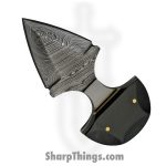 Damascus - DM1248 - Black Widow Push Dagger - Fixed Blade Knife - Damascus - Horn - Black