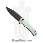 Civivi - CIVC20038D3 - Cogent Button Lock - Folding Knife - 14C28N Black Stonewash Clip Point - G10 - Jade