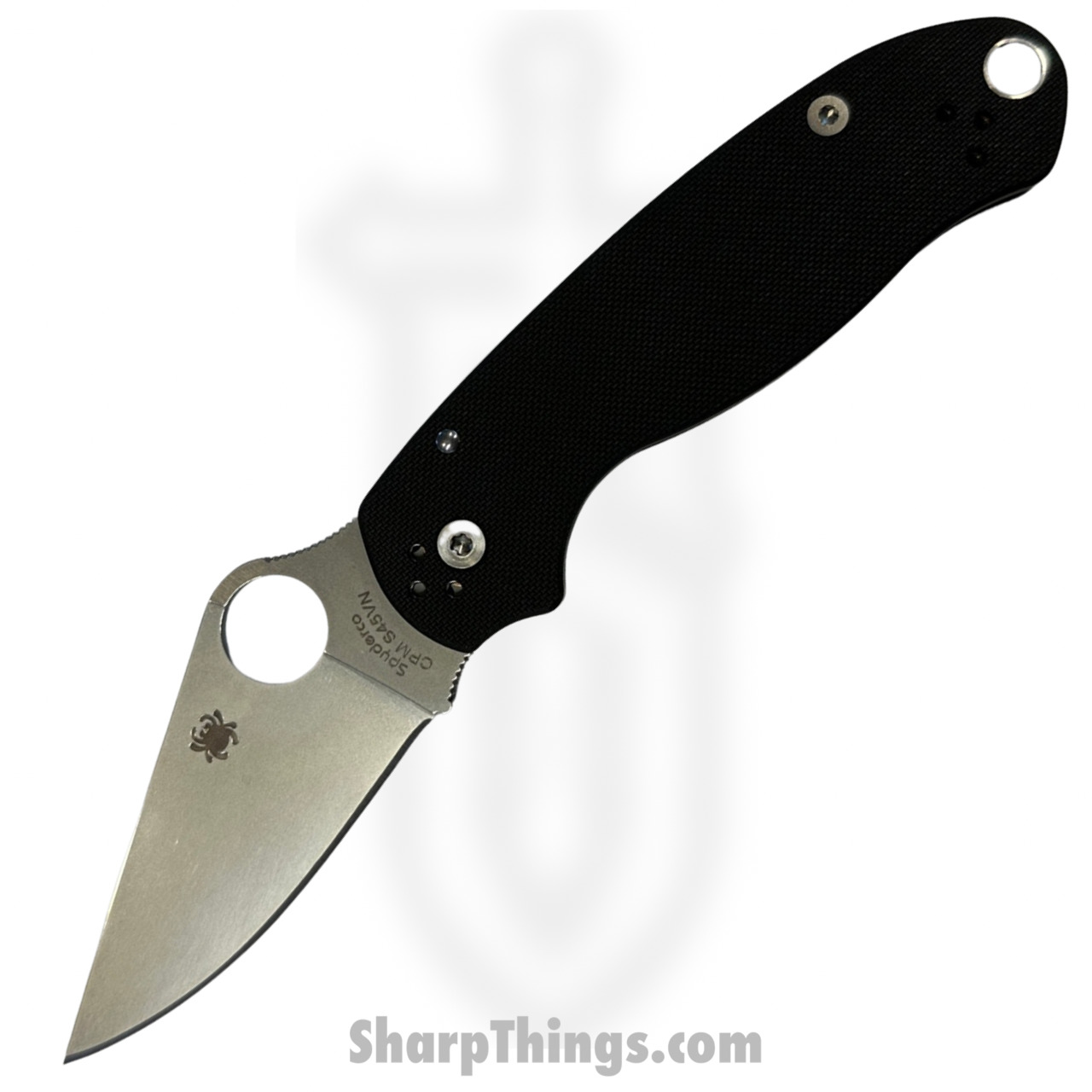 fae15286-6d72-42bc-a11c-cf1eff13de10_SC223GP_1.jpg Spyderco - SC223GP - Para Military 3 - Folding Knife - S45VN Satin Clip Point - G10 - Black - Image 1