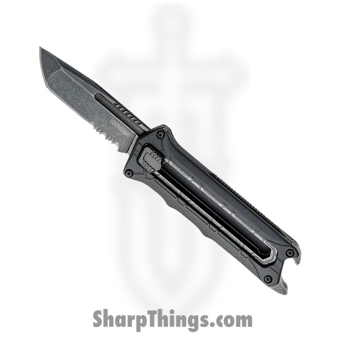 faf8504f-9965-485b-861b-93329ed68945_1195_1.jpg Kershaw - 1195 - Interstellar - OTF Manual - 8Cr13MoV Black-oxide BlackWash™ coated Tanto - Glass Filled Nylon - Black - Image 1