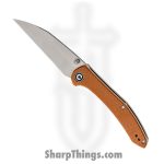 Civivi - CIVC200042 - Hadros - Folding Knife - 10Cr15CoMoV Satin Wharncliffe - Micarta - Brown