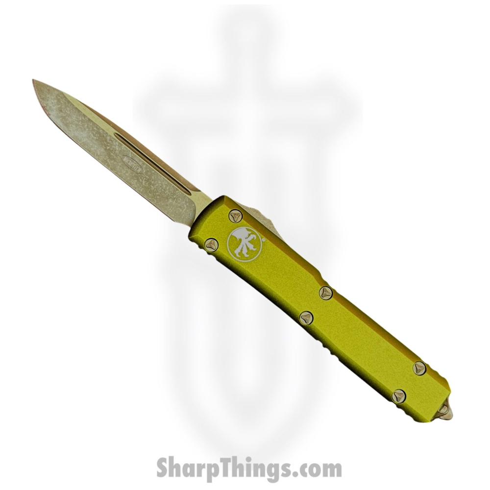 fb1ca961-19cb-425e-b526-24281366e5b2_121-13APOD_1.jpg Microtech - 121-13APOD - Ultratech - OTF Auto - Elmax, M390, 204P Apocalyptic Drop Point - 6061-T6 Aluminum - OD Green - Image 1