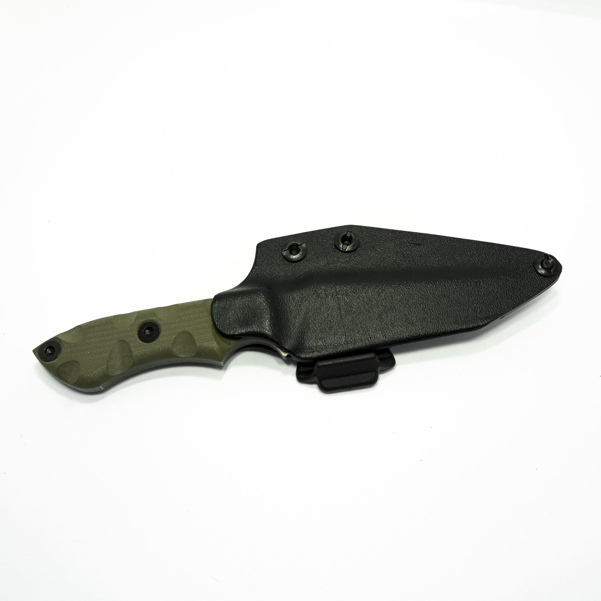 fb300eb2-bdab-41c6-ab1f-72ddaf358f67_TRidgeODGG_1.jpg T.Kell Knives - TRidgeODGG - Taylors Ridge - Fixed Blade Knife - 80CRV2 Nickle Boron Coated Drop Point - G10 - OD Green Standard Grenade Grip - Image 1