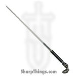 Dragon King - DRK12751 - Octopus Sword Cane - 9260 Steel Satin Rapier - Sculpted Cast Metal - Gray