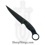 Half Face Blades - HFBOSOBKG110 - Osoraku 4" - Fixed Blade Knife - S45VN Armor Black Cerakote Spear Point - G10 Chaos Grip - Black