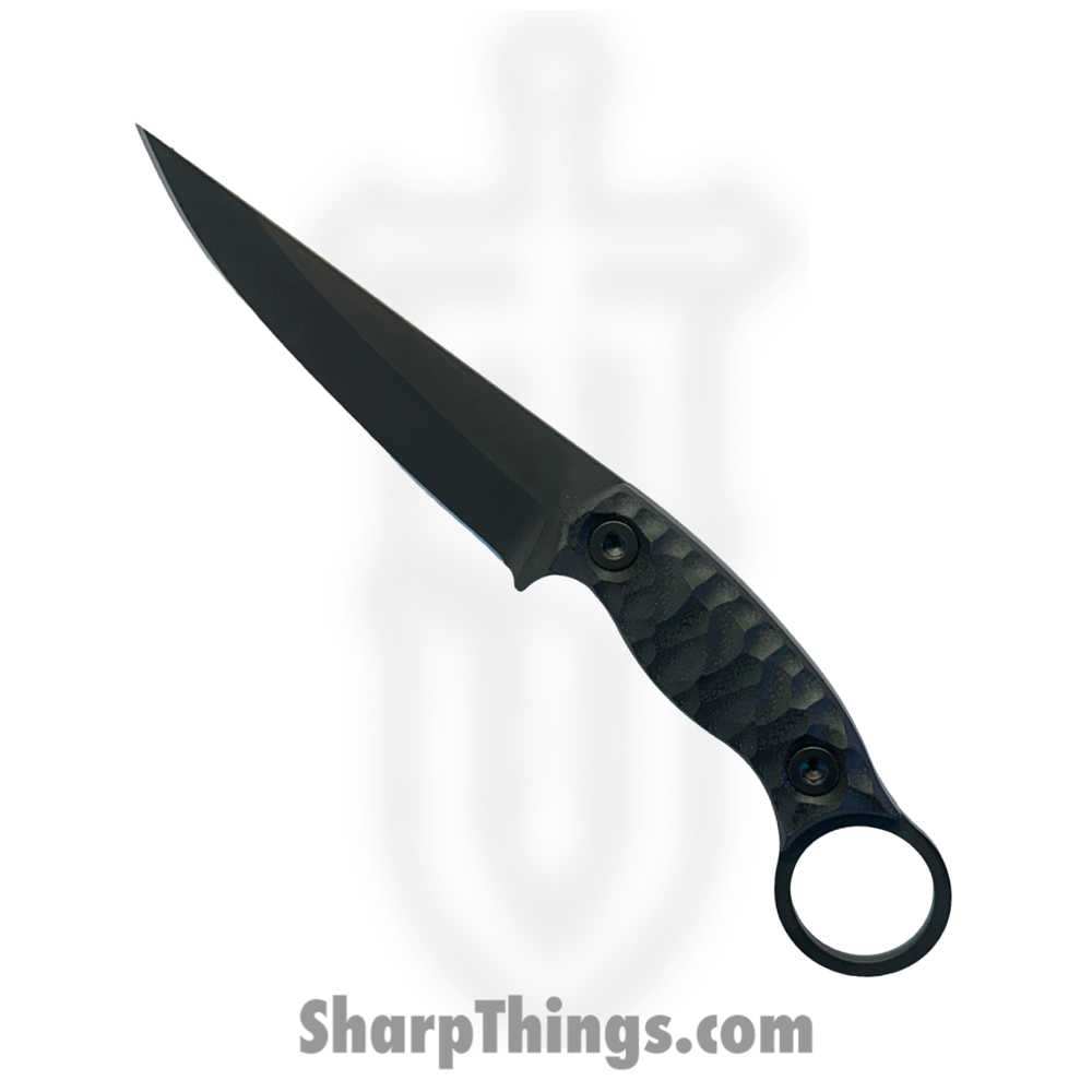 fb6cf3e6-71c1-4df4-bc9b-be9dc313400c_HFBOSOBKG110_1.jpg Half Face Blades - HFBOSOBKG110 - Osoraku 4" - Fixed Blade Knife - S45VN Armor Black Cerakote Spear Point - G10 Chaos Grip - Black - Image 1