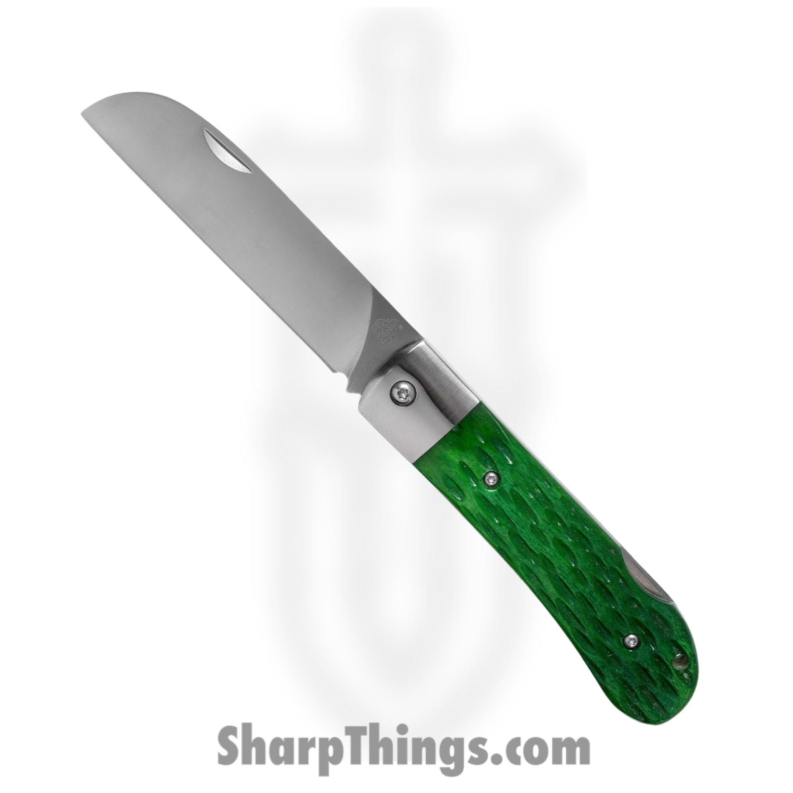 fb7883c5-a00c-4313-a0e9-345935622eb2_QS128B_1.png QSP - QS128B - Worker - Folding Knife - Bohler N690 Satin Sheepsfoot - Bone - Green - Image 1