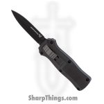 Benchmade - 3350BK - Mini Infidel Tactical - OTF Auto - D2 Coated Dagger - 6061-T6 Aluminum - Black
