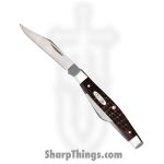 Case Cutlery - CA081 - Small Stockman Delrin - Folding Knife - Tru-Sharp Surgical Stainless Steel Mirror Polished Multi - Jigged Synthetic - Brown