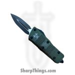 Microtech - 238-1OBDS - Mini Troodon - OTF Auto - Apocalyptic Double Edge - 6061-T6 Aluminum - Outbreak Deep Engraved