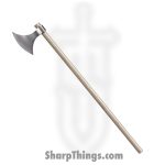 Cold Steel - CS89VA - Viking Axe - Fixed Blade Knife - 1055 Satin - American Hickory - Tan
