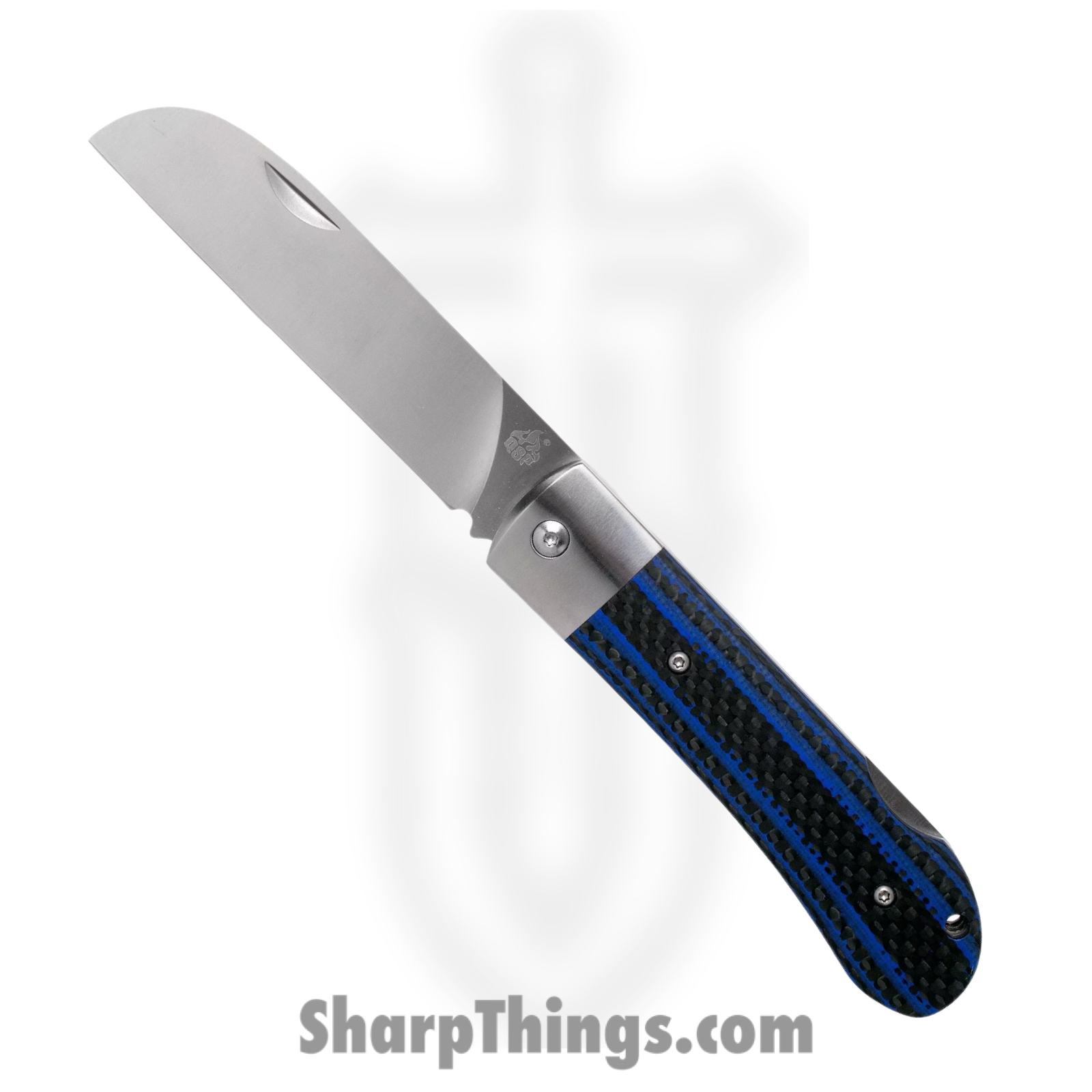 fcc4e137-4a5d-4597-8a5a-43b2585bee0f_QS128D_1.png QSP - QS128D - Worker - Folding Knife - Bohler N690 Satin Sheepsfoot - G10 Carbon Fiber - Blue Black - Image 1