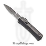 Microtech - 184-12AP - Glykon - OTF Auto - Apocalyptic Bayonet Full Serrated - 6061-T6 - Black