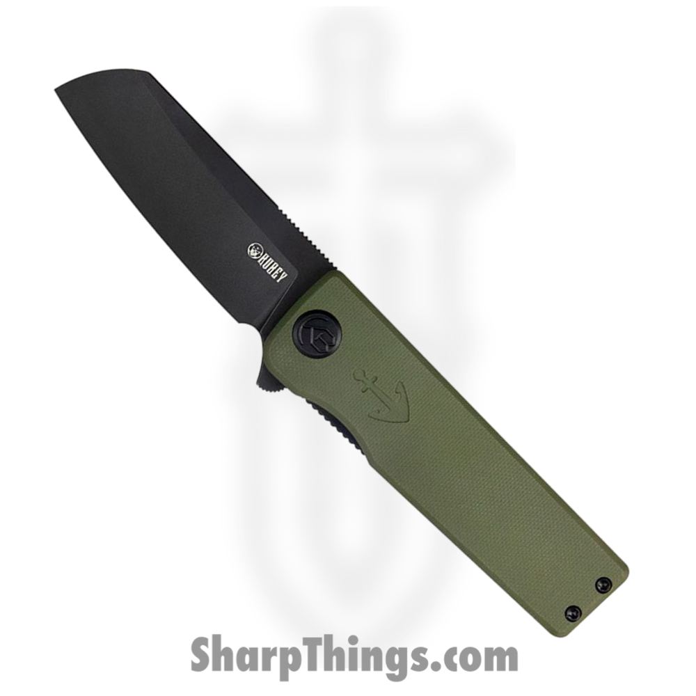 fcf3b447-5679-48a5-a5ae-cbe4948f5a3b_KUB317C_1.jpg Kubey - KUB317C - Sailor - Folding Knife - AUS-10A Stonewash Sheepsfoot - G10 - OD Green - Image 1