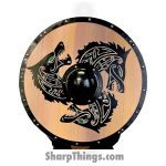 ISH-601 - Wooden Fox Shield - Wood - Wood Black