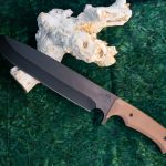Medford Knife and Tool - MK0913PQ-09KC-SPQ3-Q4 - Bonfire - Fixed Blade Knife - 3V PVD Drop Point - G10 - Coyote Brown and Black