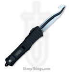 Microtech - 601-3THS - Combat Troodon Frag HS Rescue - OTF Auto - Elmax, M390, 204P Two Tone Rescue - 6061-T6 Aluminum/Frag - Black