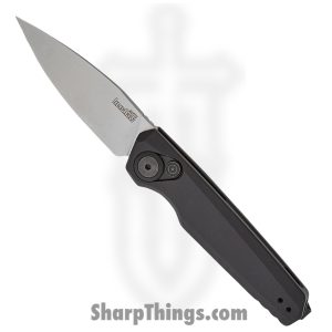 Kershaw - KS7551BLKSW - Launch 18 - Automatic Knife - CPM 154 Stonewash Drop Point - 6061-T6 Aluminum - Black