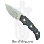 Kubey - KUB376A - Willumsen Hunter - Fixed Blade Knife - 14C28N Blasted Drop Point - Micarta - Black