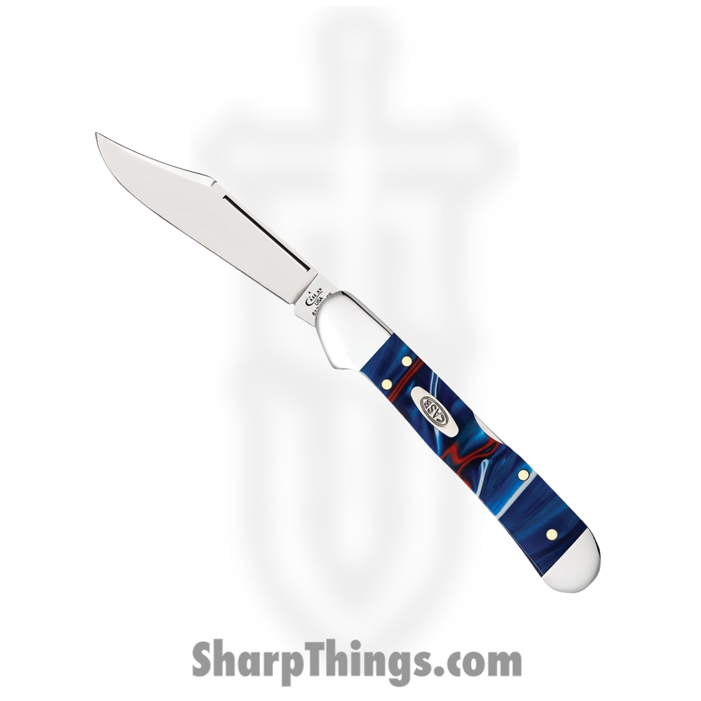 fdd54ccb-57f3-4667-9a2f-ca64f71fed91_CA11211_1.jpg Case Cutlery - CA11211 - Mini Copperlock - Folding Knife - Tru-Sharp Surgical Stainless Steel Mirror Polished Multi - Patriotic Kirinite® - Red White Blue - Image 1