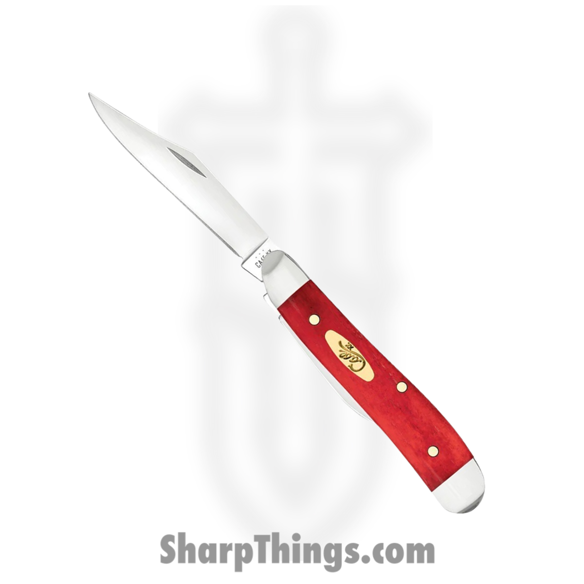 fde1e256-e98d-49e0-94a8-2c5e0d823a75_CA10763_1.jpg Case Cutlery - CA10763 - Peanut - Folding Knife - Tru-Sharp Surgical Stainless Steel Mirror Polished Multi - Bone - Dark Red - Image 1