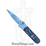 Finch Knife Co. - RR155 - Road Runner Street Heat - Folding Knife - 154CM Satin Spear Point - Carbon Fiber - Red/White/Blue