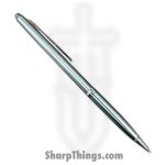 Razor Tactical - RT-7373-SIL - Pen Knife - Part Serrated - Black Ink Ballpoint - Silver